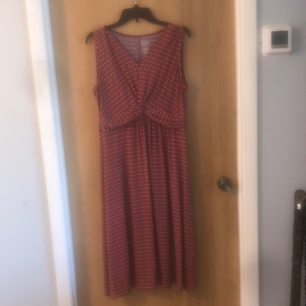 Croft & Barrow Long Dress Lightweight Flattering Gathered Waist Size Medium